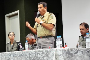 Comandante do CRPO_VT comprometeu-se em aumentar o efetivo e o número de ações de repressão aos crimes que vem ocorrendo na cidade. (Foto: Juliano Beppler da Silva)
